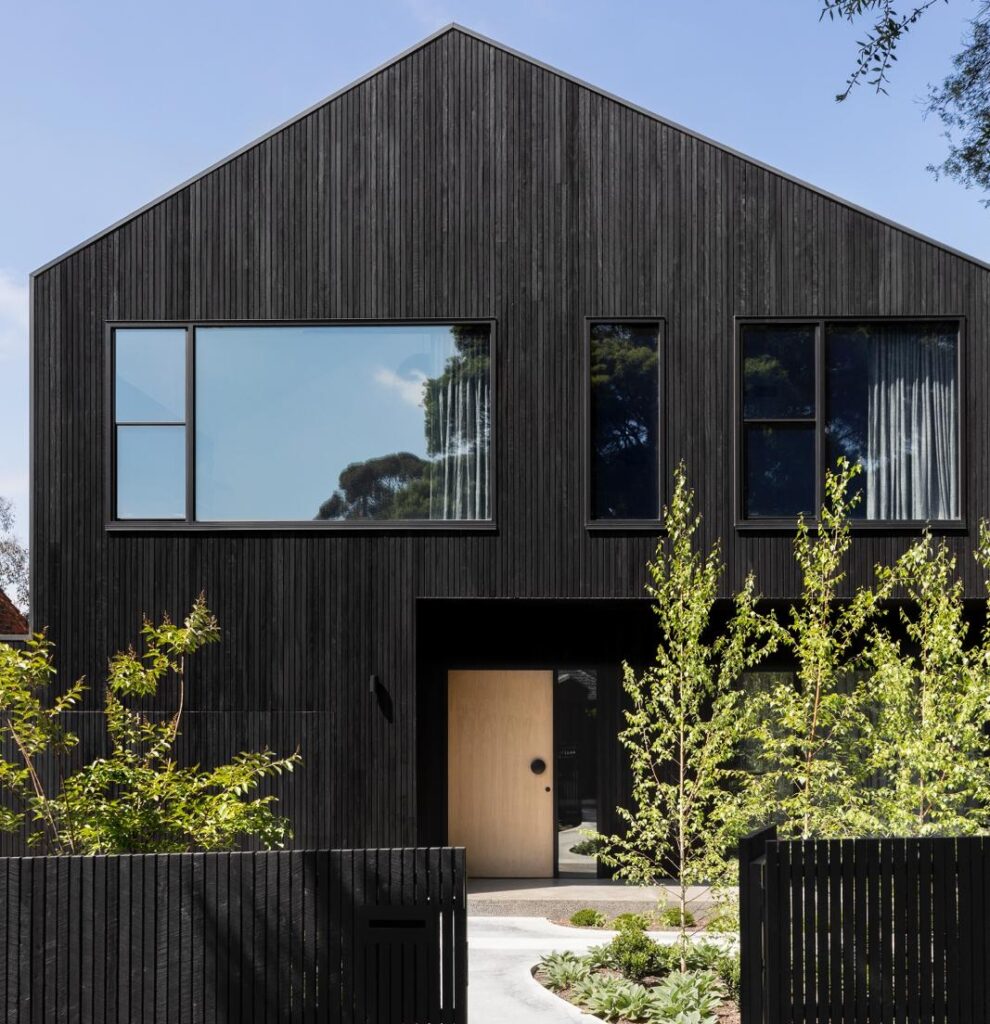 biophilic design with charred timber cladding